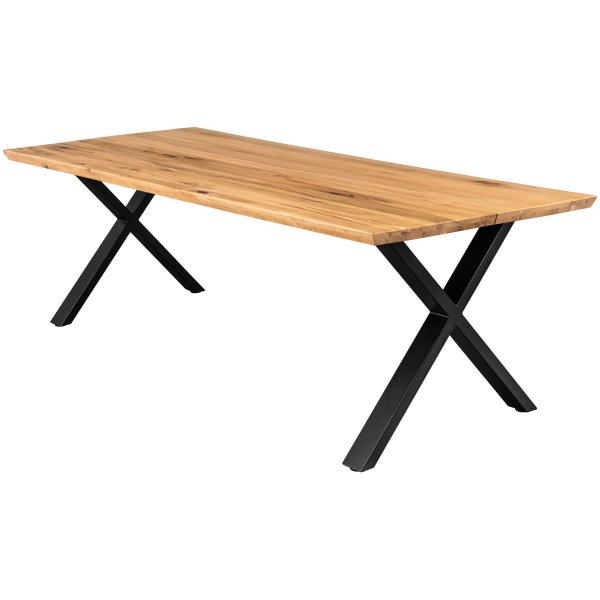 Homeville Firenze med krydsben 220x95x74cm eg natur/sort 220x95x74cm