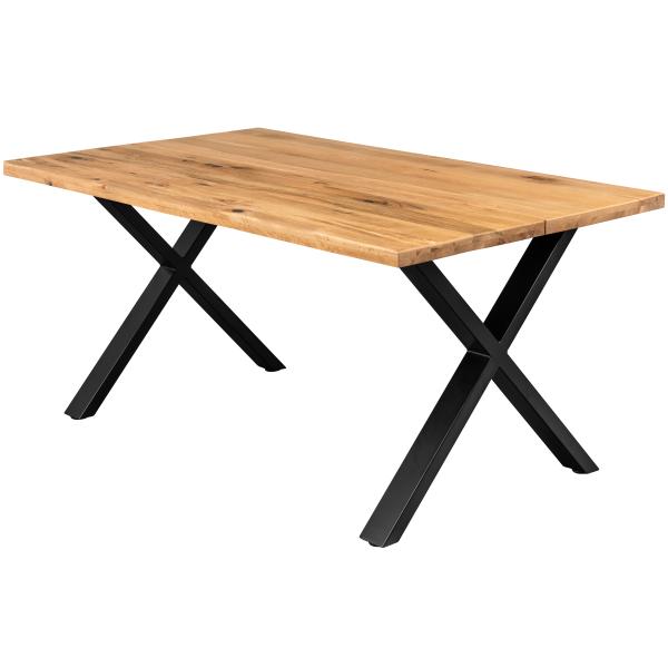 Homeville Firenze med krydsben 160x95x74cm eg natur/sort 160x95x74cm