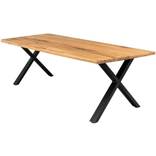 Homeville Firenze med krydsben 220x95x74cm eg natur/sort 220x95x74cm