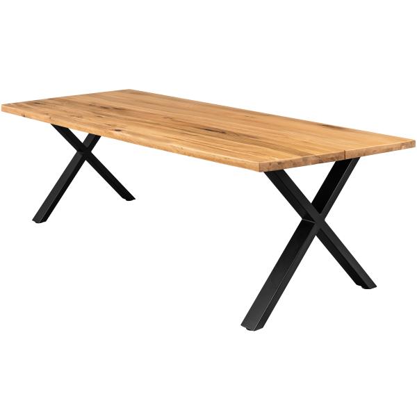 Homeville Firenze med krydsben 240x95x74cm eg natur/sort 240x95x74cm