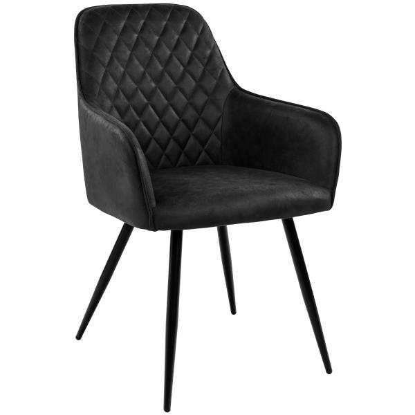 Homeville Hanne suede sort 65x57x87cm