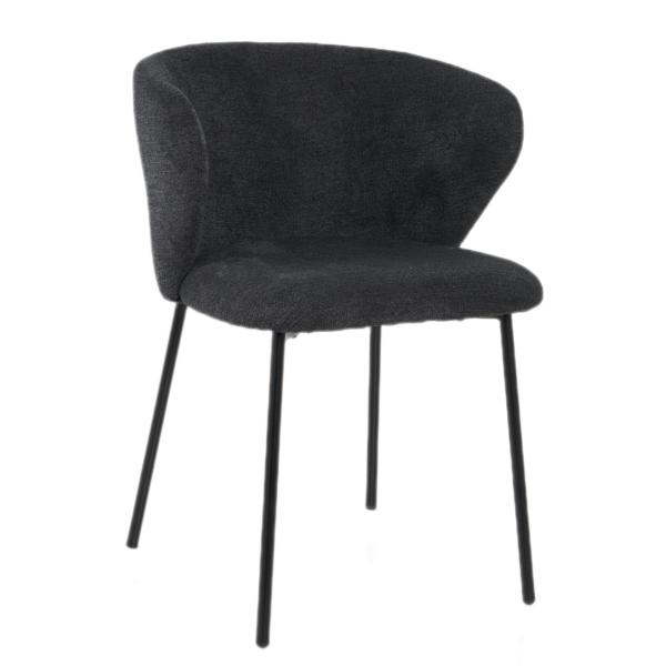 Homeville Bolette stof sort 56x55x74cm