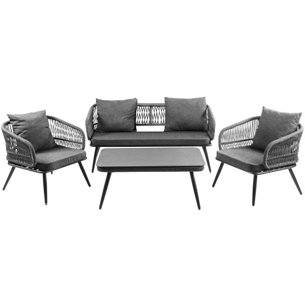 Homeville Tavira sofasæt i HDPE grå