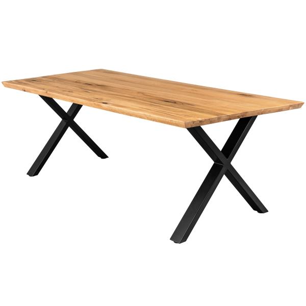 Homeville Firenze eg lys med krydsben og 1 planke 200x95x71cm