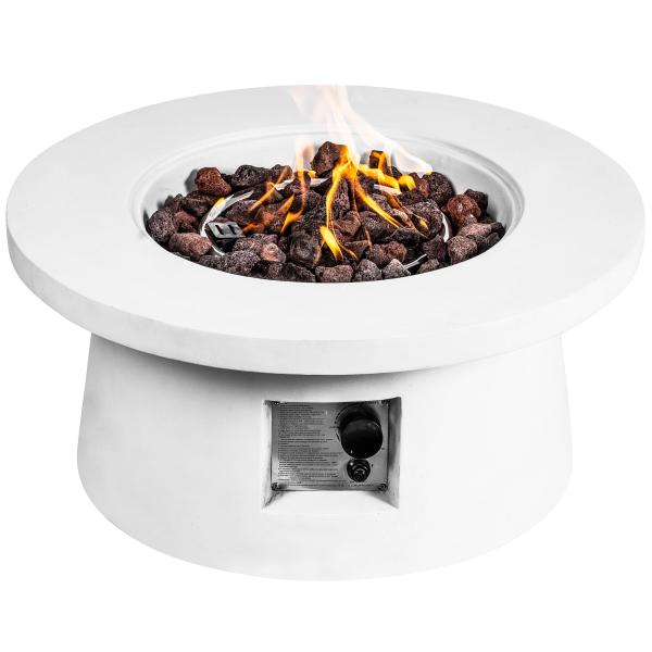 Heatus Ibiza ildbord hvid 75x75x36cm