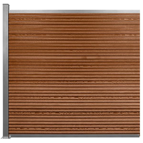 Workmann Komposithegn med 1 stolpe brun 173x164cm