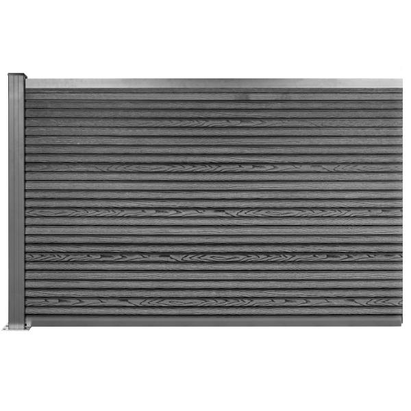 Workmann Komposithegn med 1 stolpe antracitgrå 131x104cm
