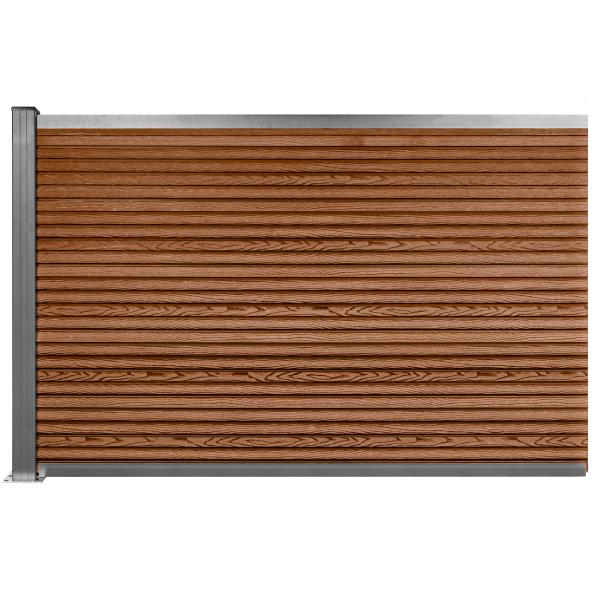 Workmann Komposithegn med 1 stolpe brun 131x104cm