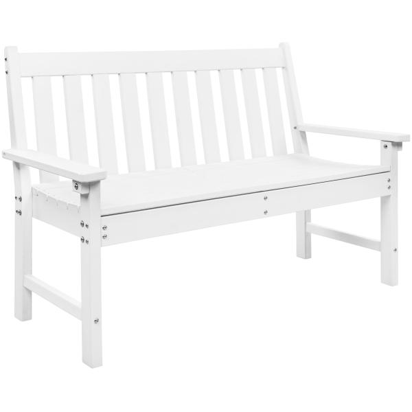 Homeville Komposit bænk hvid 131x64,6x91,7cm