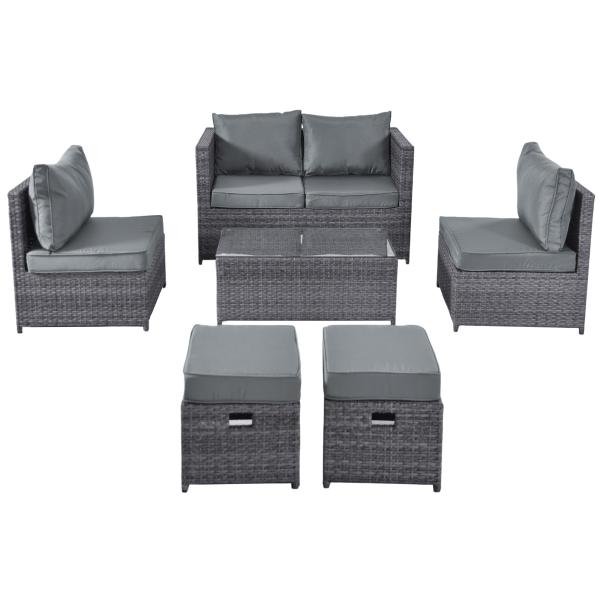 Homeville Cadiz loungesæt mørkegrå