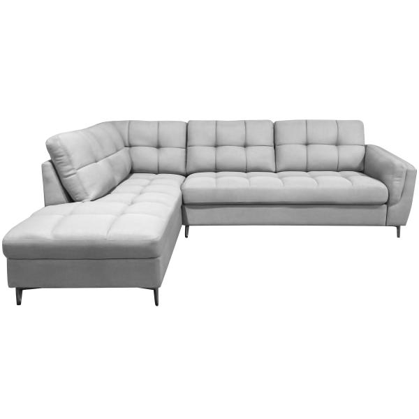 Homeville Arendal venstrevendt stof grå 263x193x89cm