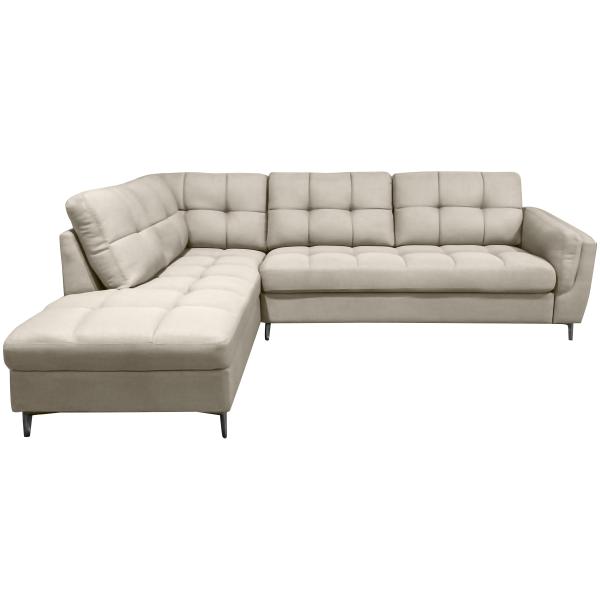 Homeville Arendal venstrevendt stof beige 263x193x89cm