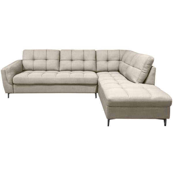 Homeville Arendal højrevendt stof beige 263x193x89cm