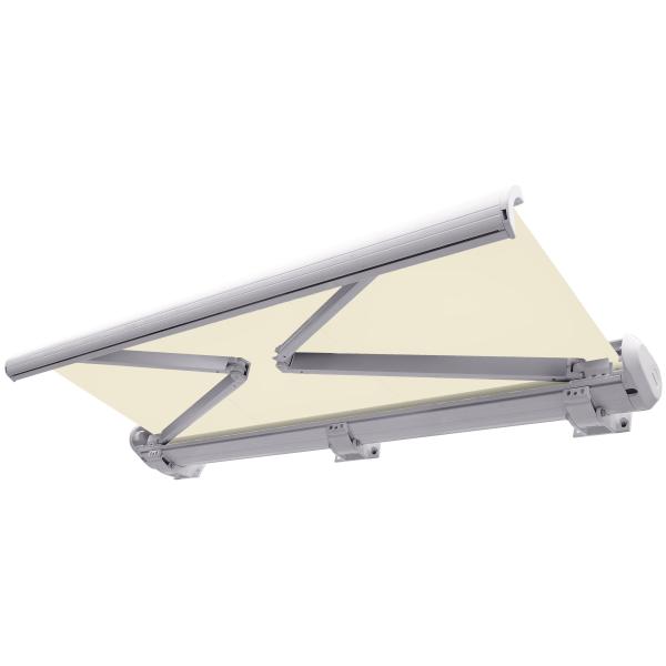 Essence Elektrisk markise lukket creme/hvid 500x300cm