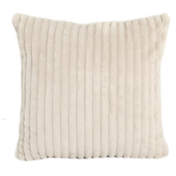 Homeville Pude imiteret pels beige 50x50cm