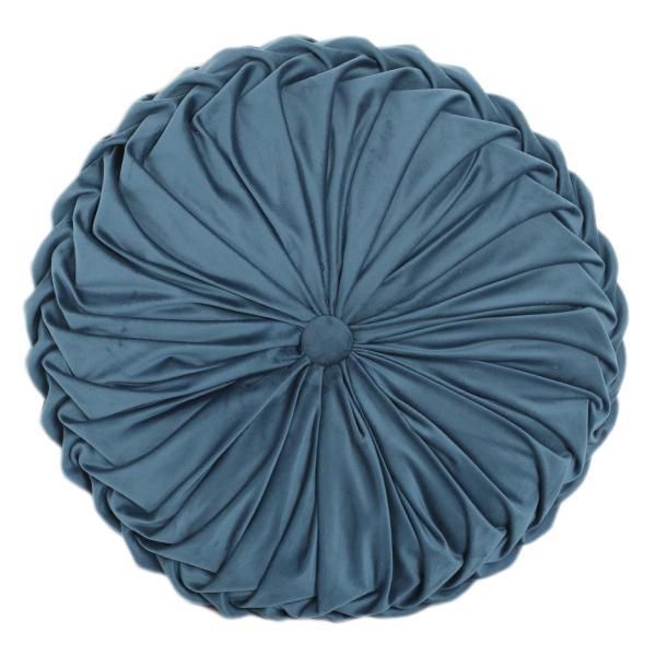 Homeville Pyntepude rund velour blå ø46cm