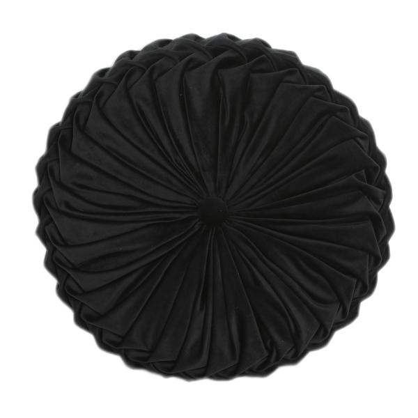 Homeville Pyntepude rund velour sort ø46cm