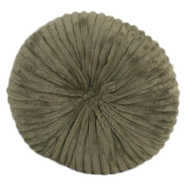 Homeville Pyntepude rund imiteret pels grøn ø45cm