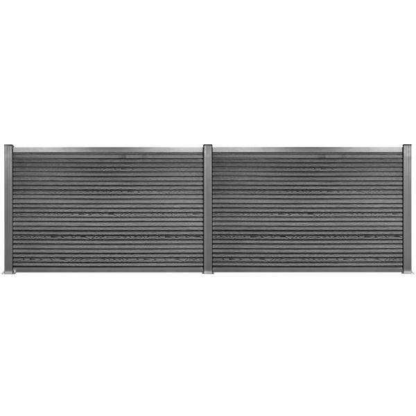 Komposithegnsæt antracitgrå 233x104cm