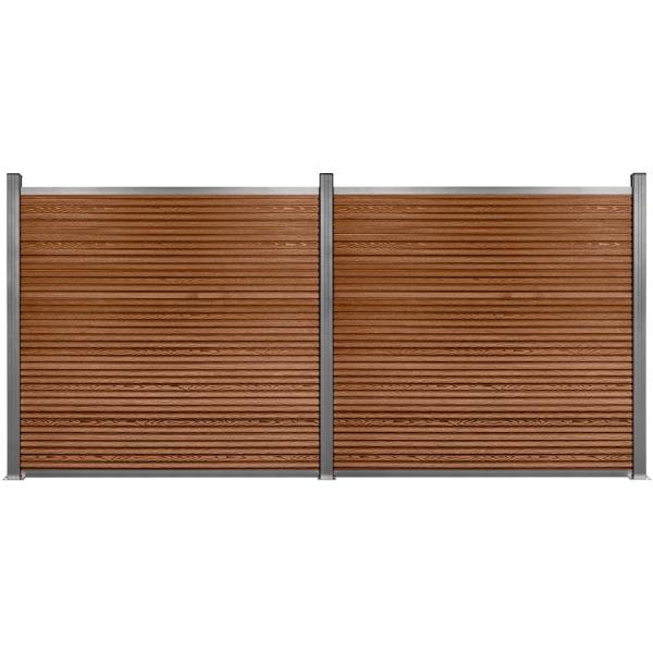 Komposithegnsæt brun 353x164cm