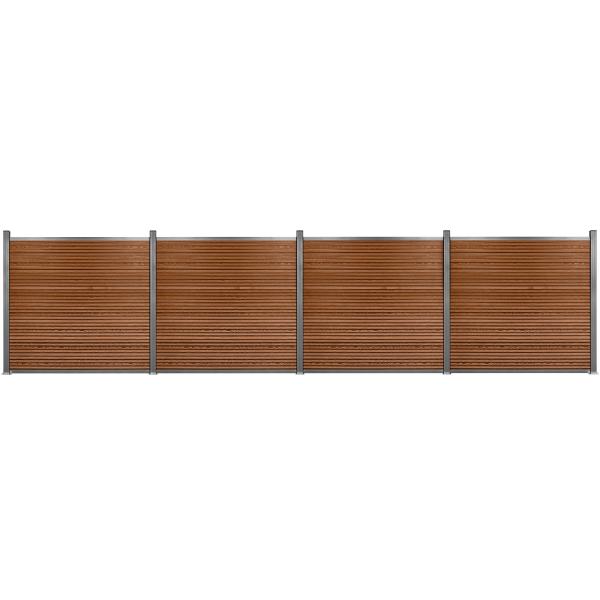 Komposithegnsæt brun 699x164cm