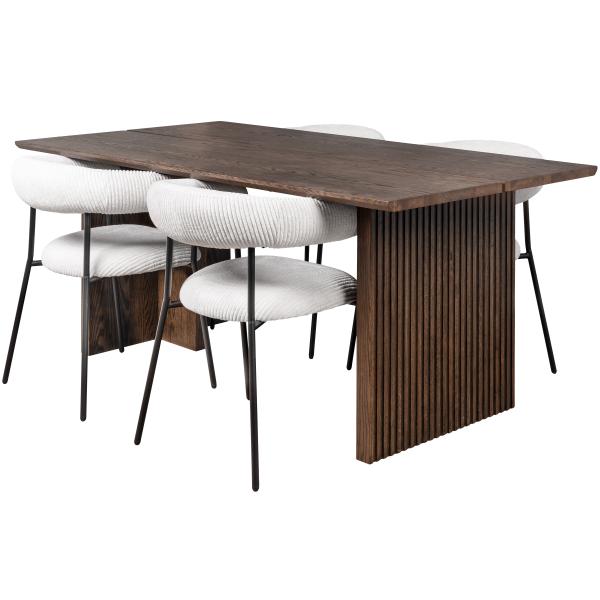 Homeville Terni eg smoked/Mia fløjl hvid