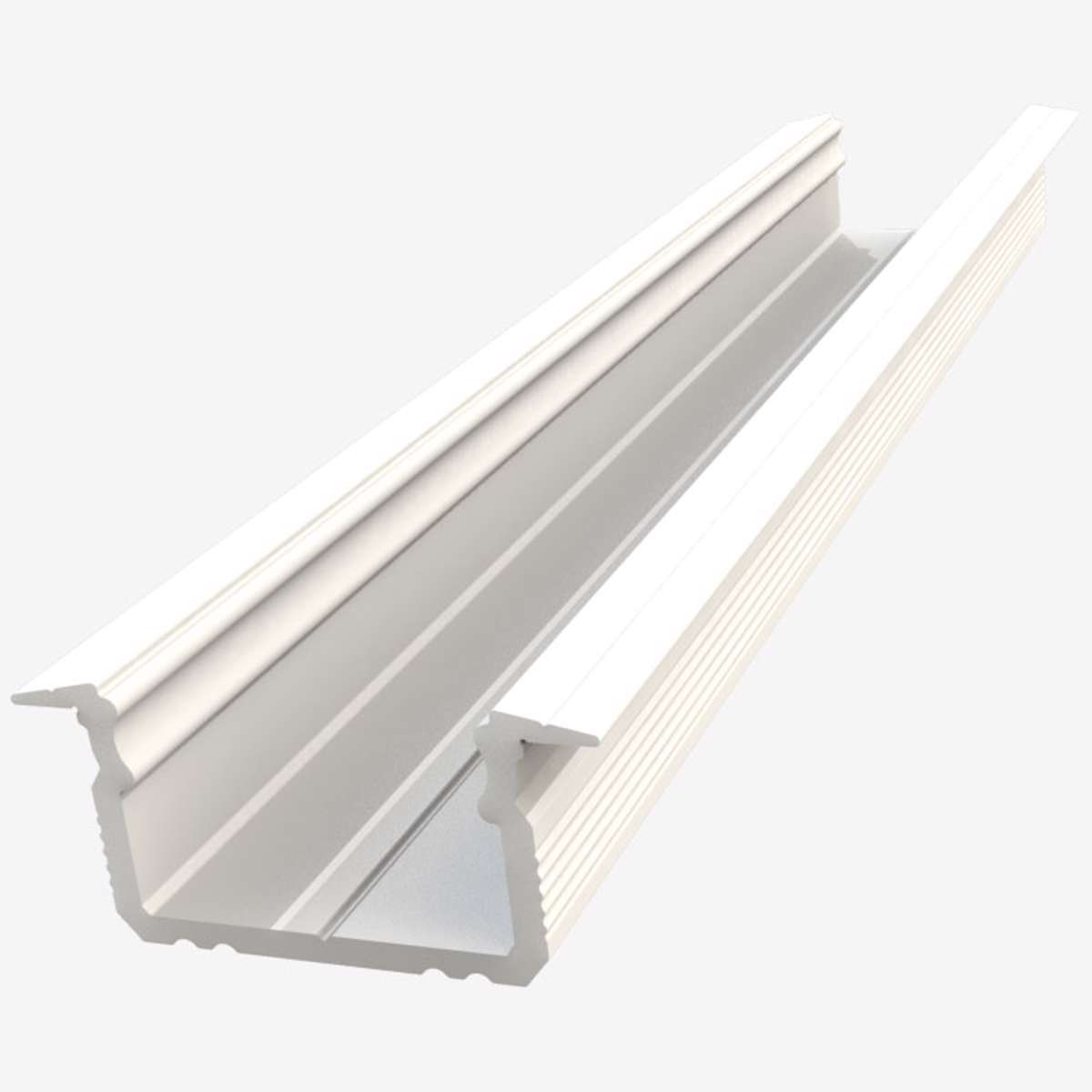 Hvid Alu profil skinne til LED bånd og indbygning