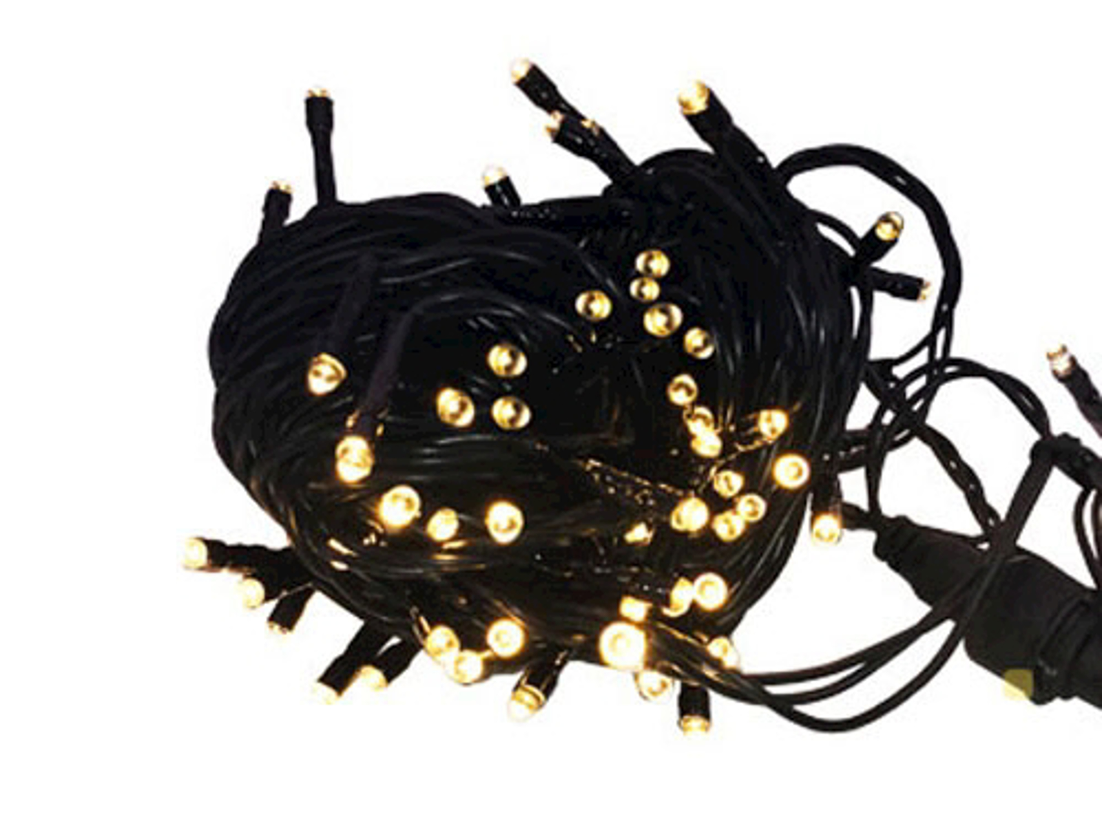 Lyskæde 10meter m. 100 små diodelys 2700K + kabel