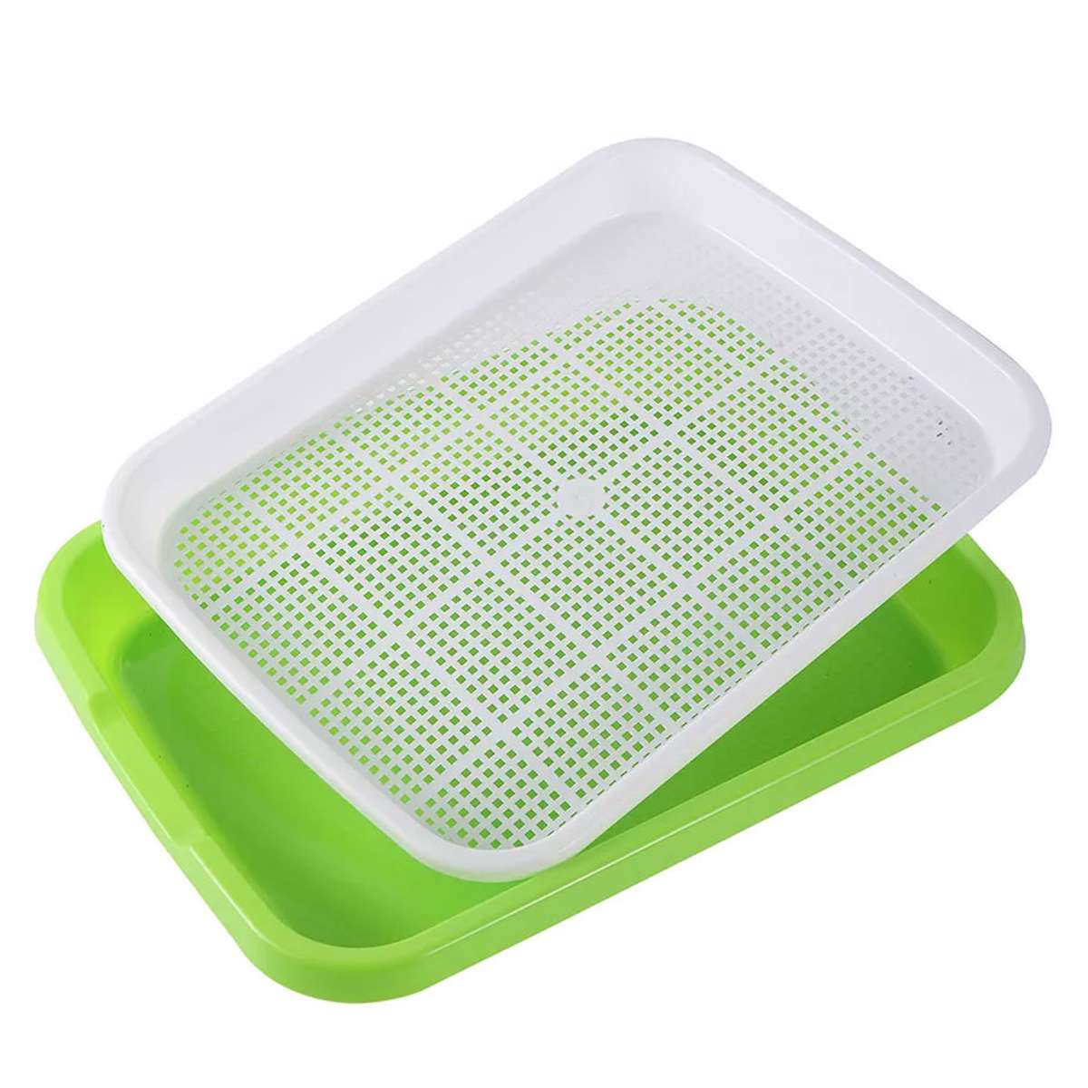 Mikrogrønt spirebakke - Grøn/hvid