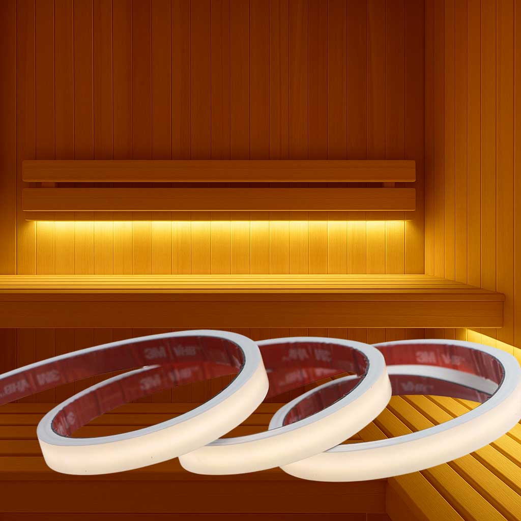 LED Bånd, Sauna COB strip, 10W/m, 2200K, Ra90, 5meter