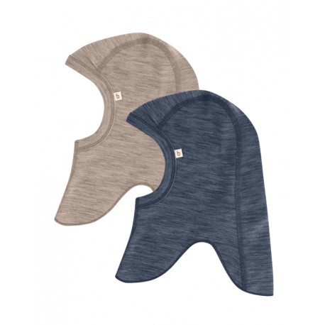 Elefanthue I 100% Økologisk Merino Uld Til Baby Og Børn, Tyk Kvalitet - 2 Lag Stof, 2-pak