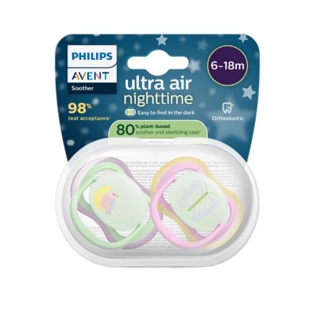 Philips Avent, 80 % Plantebaseret, Ultra Air Nighttime, Str. 2 (6-18 Mdr.)