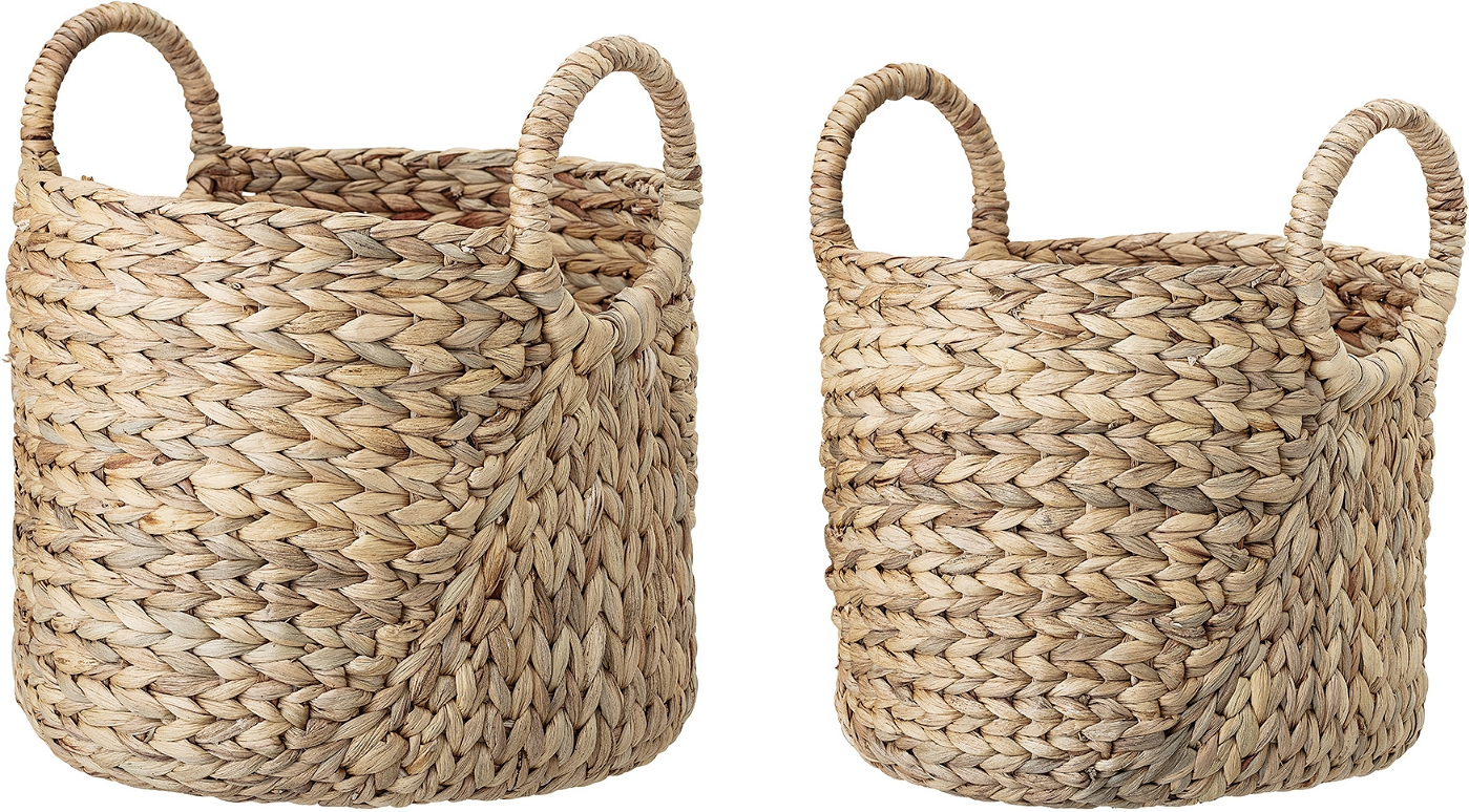 Opbevaringskurvesæt Bloomingville Harmony vandhyacint natur Ø28/32 x H32/34 cm