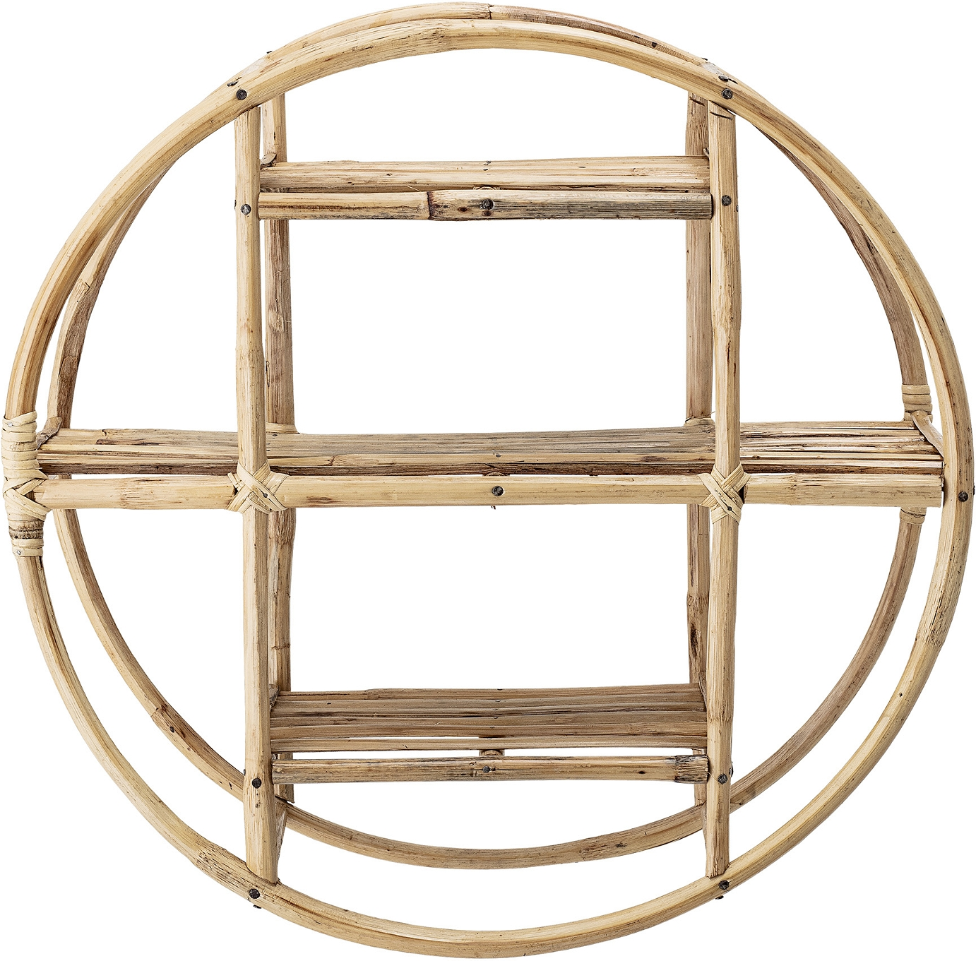 Hylde Bloomingville Nordic i sukkerrør natur ø52 cm - rund opbevaringshylde