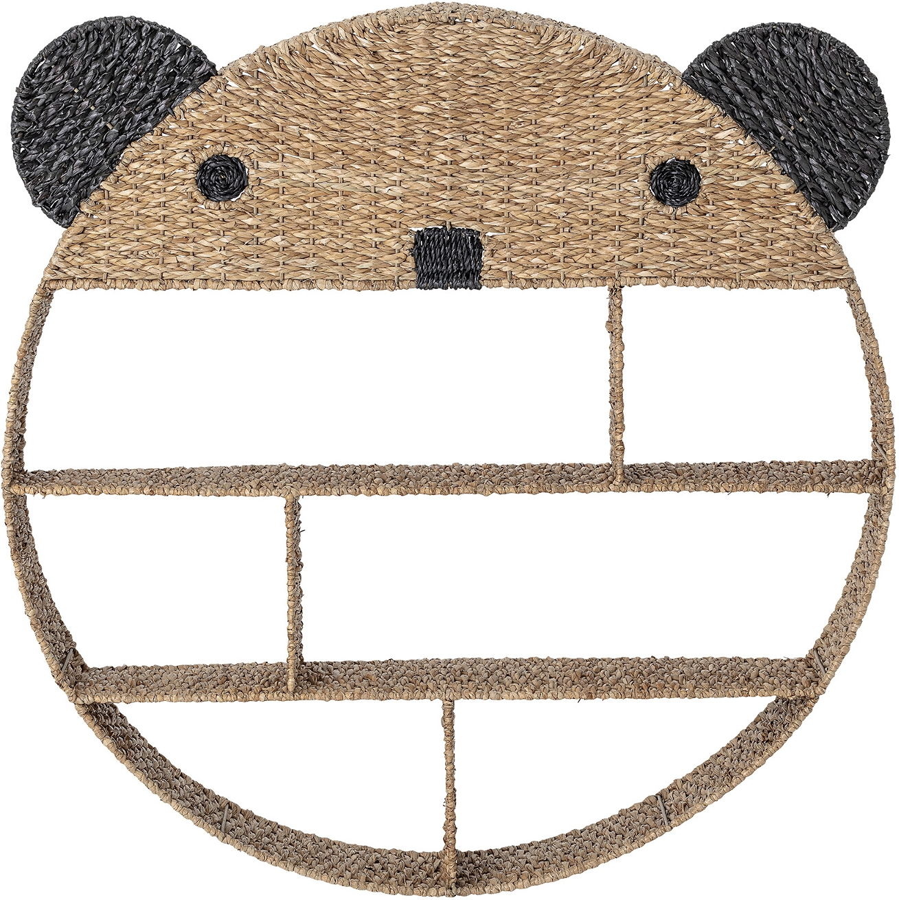 Bogreol Bloomingville Ghalia natur i bankuan græs & rattan H98 x L91,5 x D16,5 cm