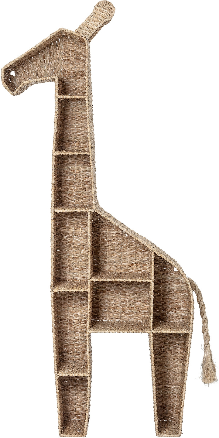 Bogreol Bloomingville Kalu natur Bankuan græs rattan og jern H148 x B25,5 x L46 cm