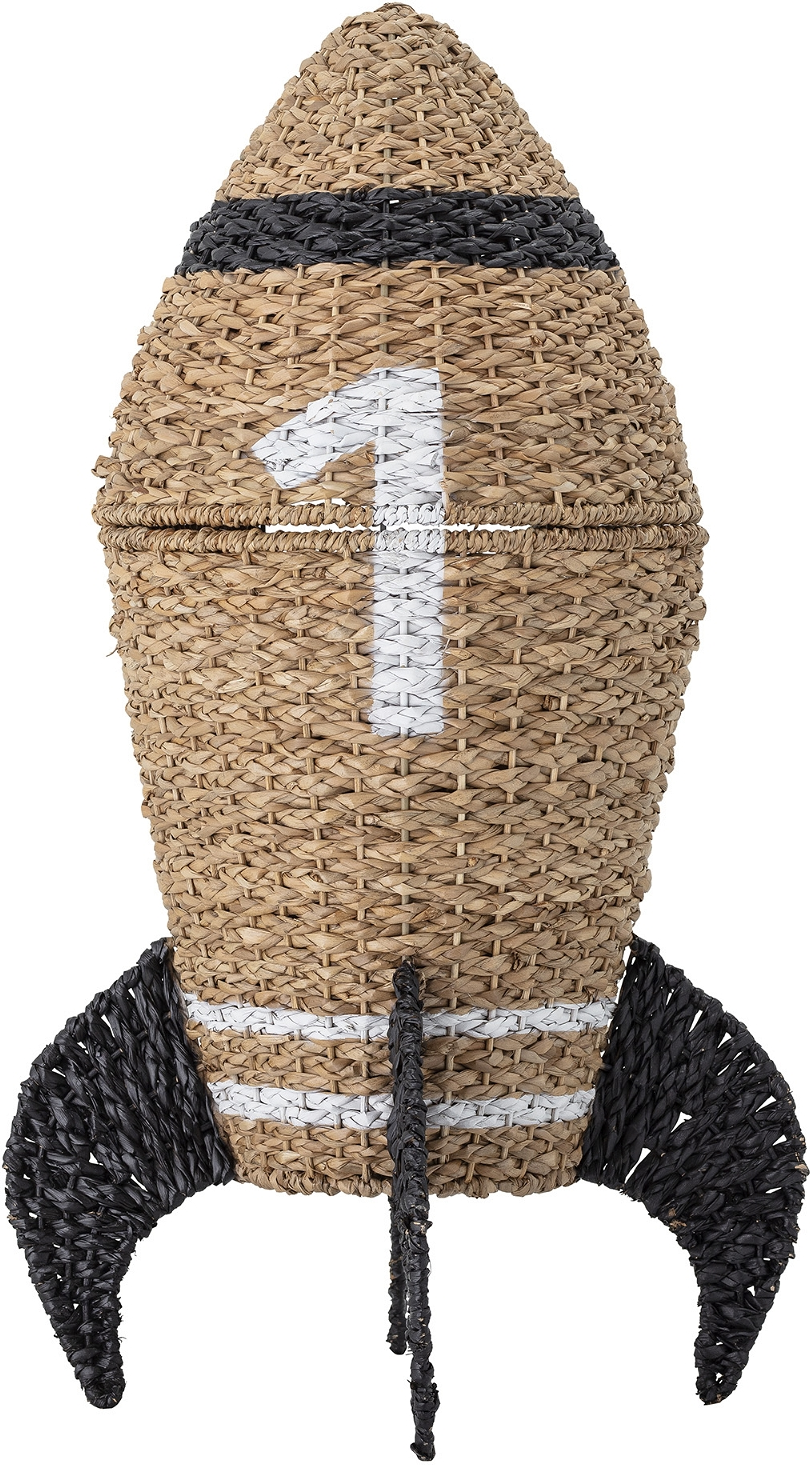 Bloomingville Cosmina opbevaringskurv i havgræs og rotting på jernben sort D40 x H68 cm