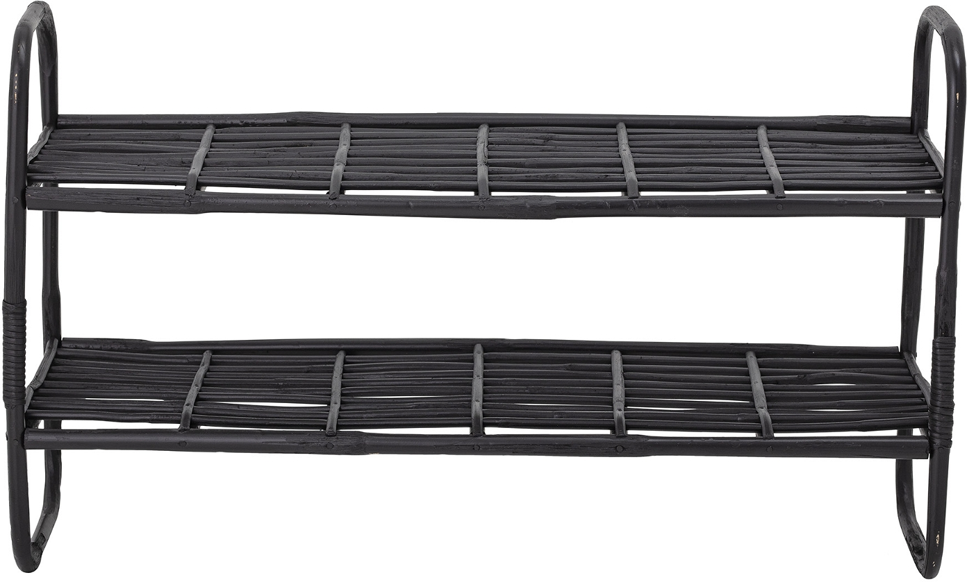Opbevaringshylde Bloomingville Zigge sort sukkerrør H50xB26xL80 cm