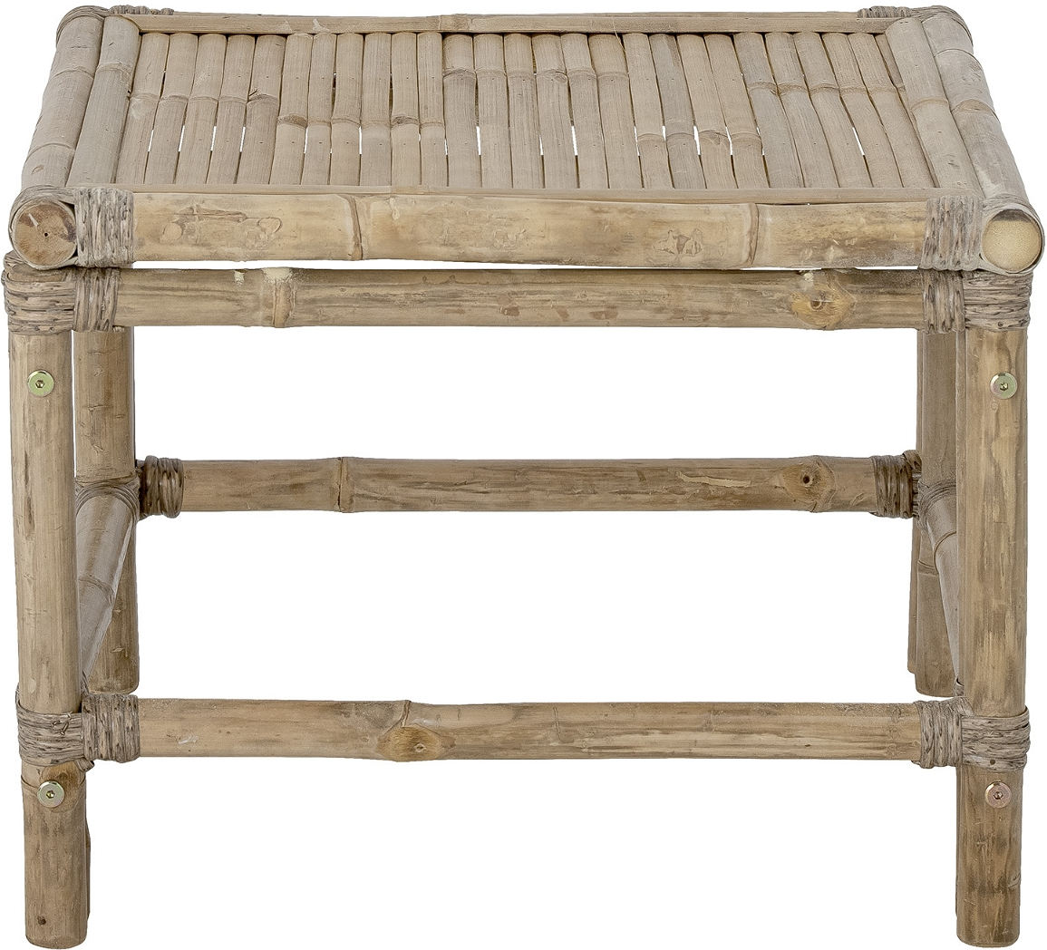 Udendørs sofabord Bloomingville Sole bambus 55x55x42 cm natur med hylde