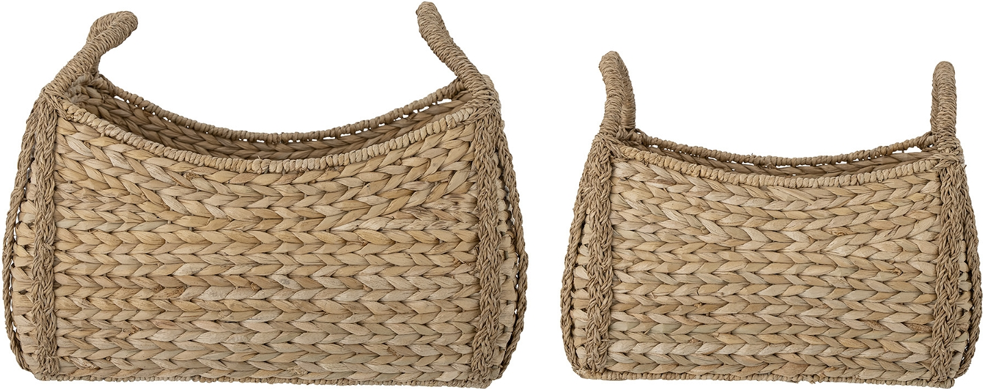 Opbevaringskurv Bloomingville Selma bankuansk græs natur 33x38x51 cm håndlavet