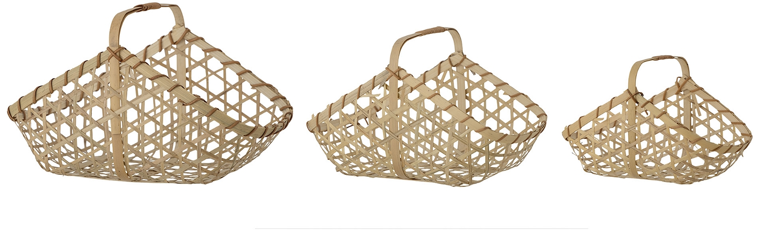 Opbevaringskurv Bloomingville Lysia bambus 19x19x31 cm natur