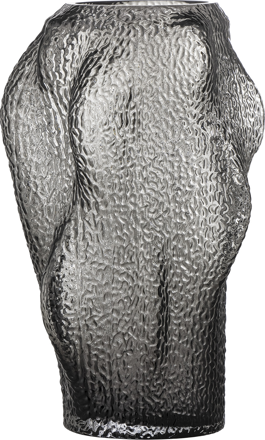 Vase Bloomingville Khalid grå glas Ø20,5 x H32 cm dekorationsvase