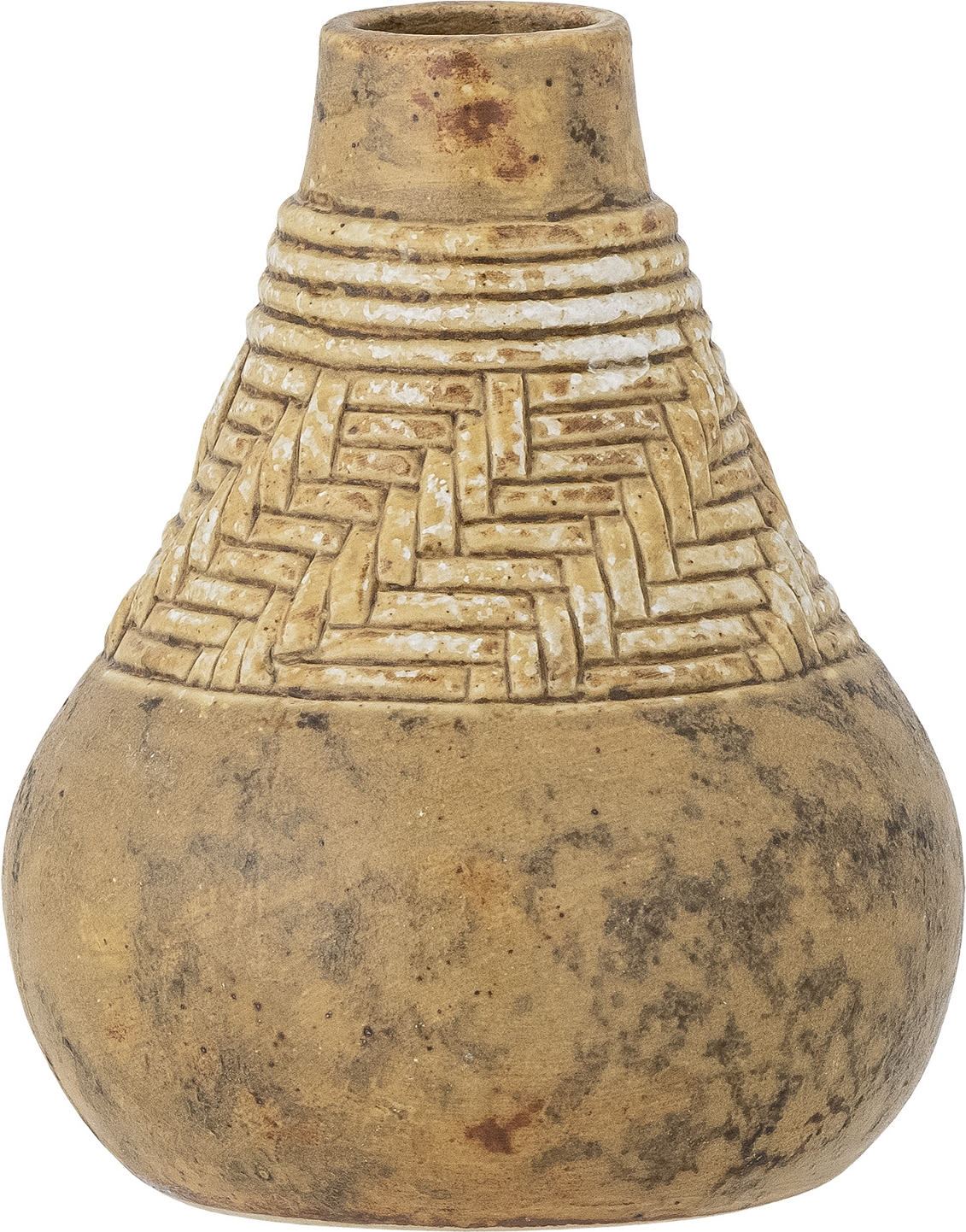 Vase Bloomingville Eslin stentøj brun Ø9,5×H12 cm rustik naturstil