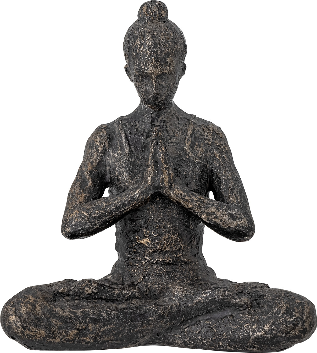 Skulptur Bloomingville Miiral Deco i polyresin messingfinish H13,5x12,5x7 cm