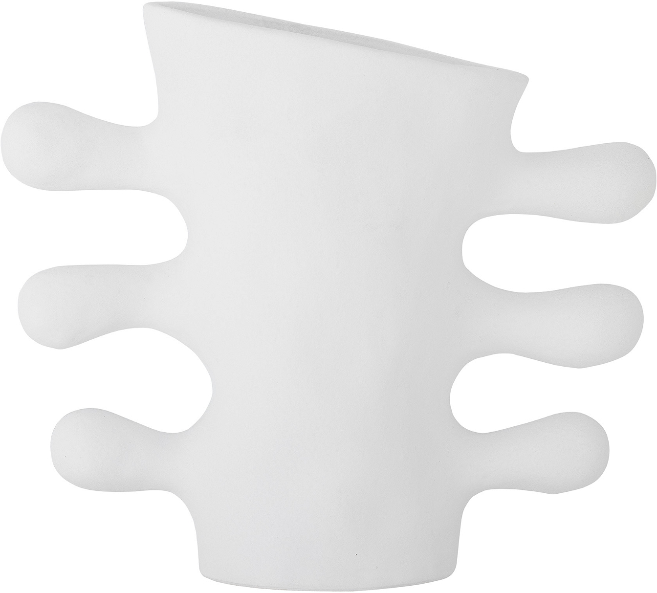 Vase Bloomingville Pernilla hvid stentøjsvase 26 x 12,5 x 29,5 cm