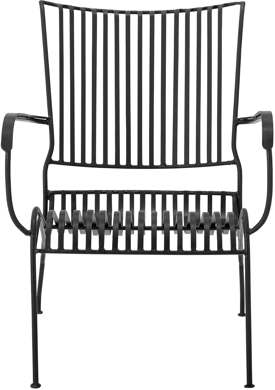 Loungestol Bloomingville Marley - sort jern haveloungestol, stabelbar