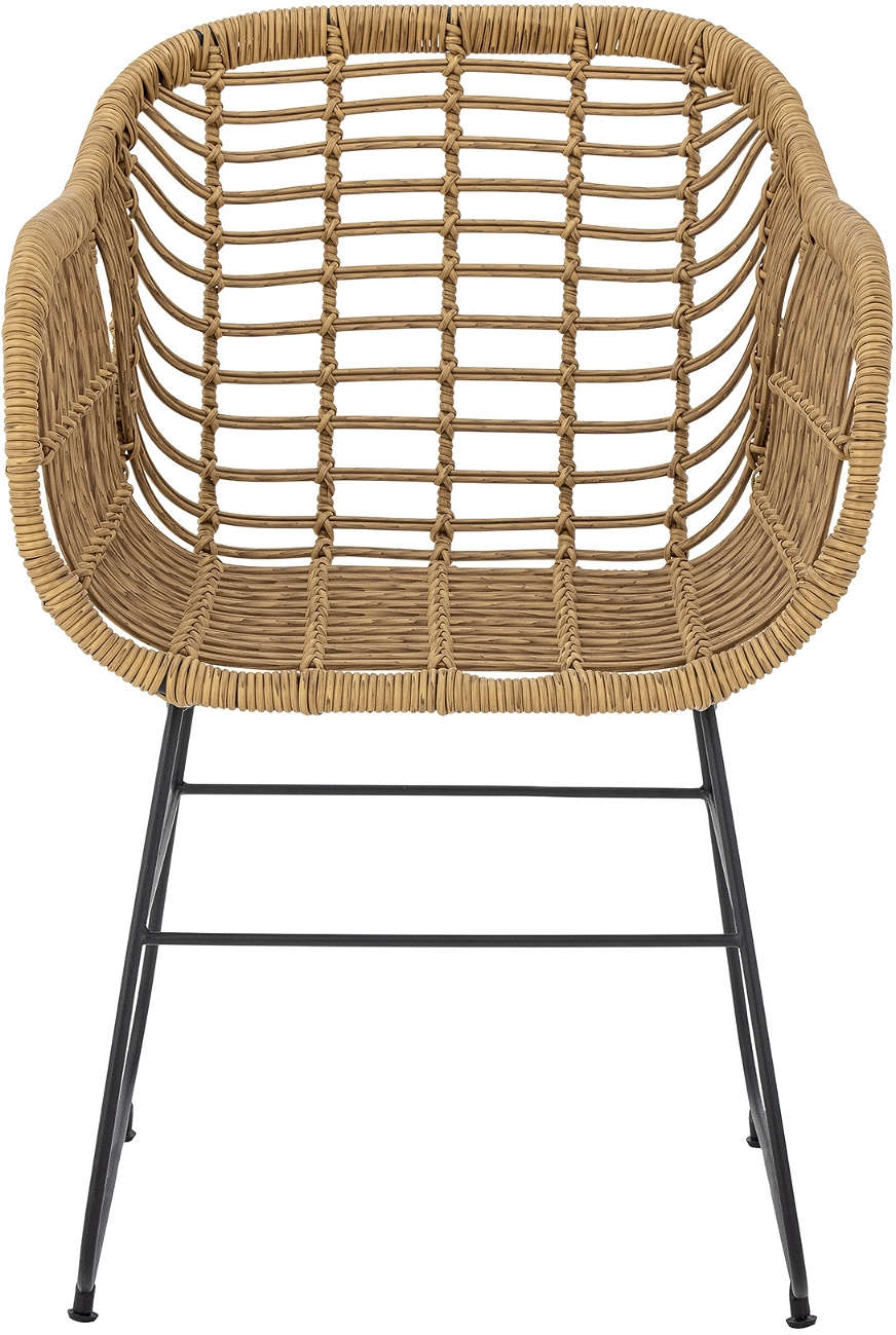 Loungestol Bloomingville Collin polyrattan rattan-look jernstel natur