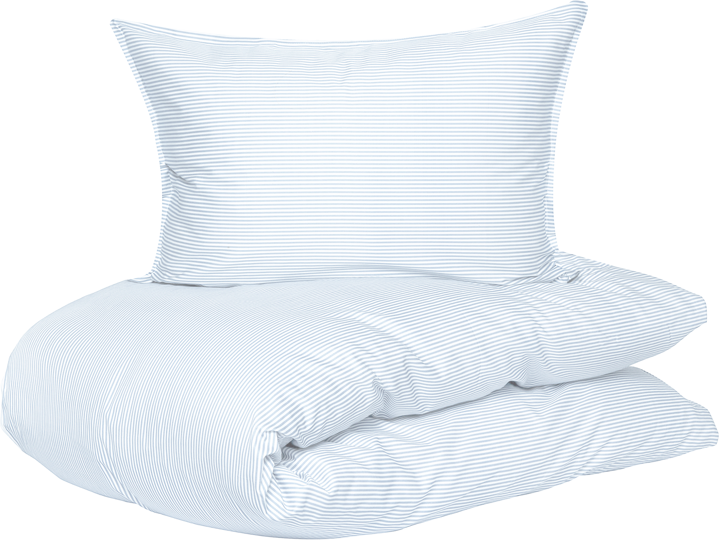 Sengesæt Borås Cotton CILLE 140x200 cm 100% bomuldssatin blå stribet