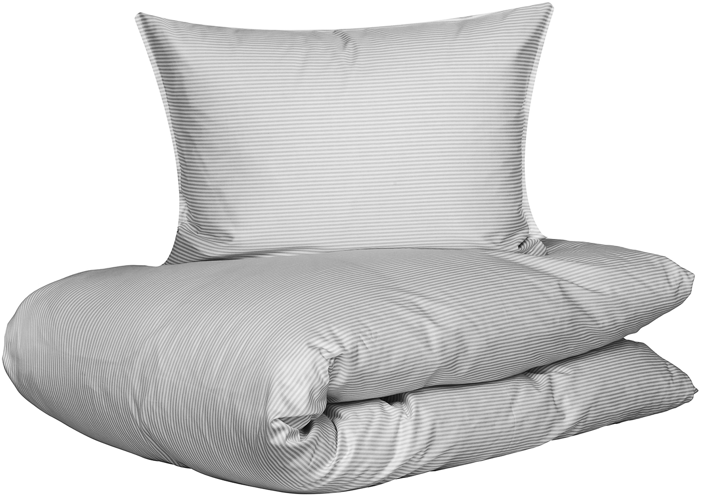 Sengesæt/dynebetræk Borås Cotton CILLE 100% bomuldssatin 140x220 cm grå