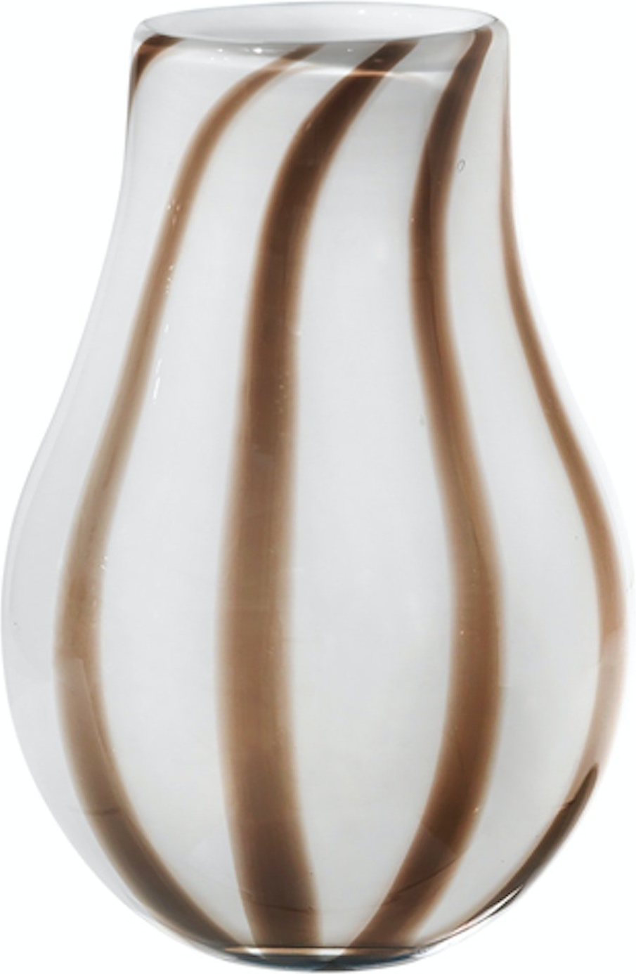 Vase Broste Copenhagen Ada stripe mundblæst glas grå Ø15,5 x H22,5 cm
